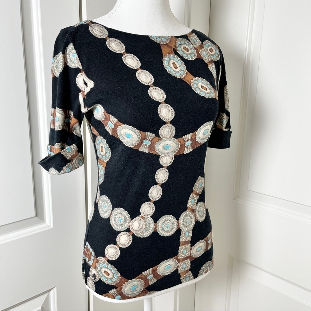 Chic Lauren Ralph Lauren Western-Inspired Top - Medium